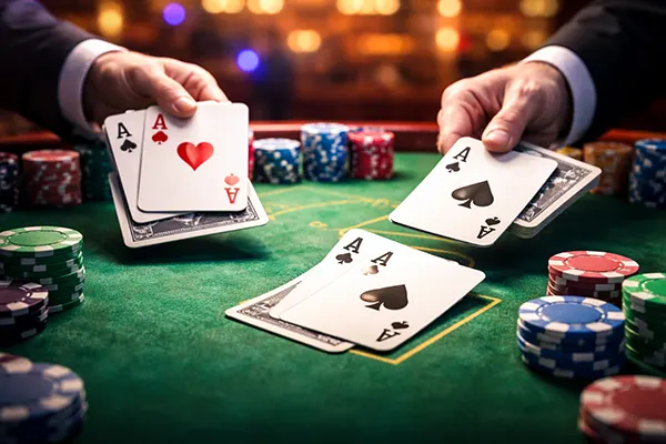 Splitting aces example