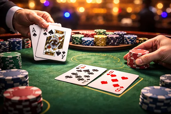 Splitting aces example