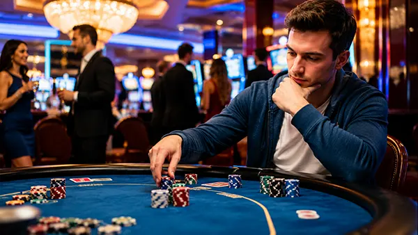 Casino poker session